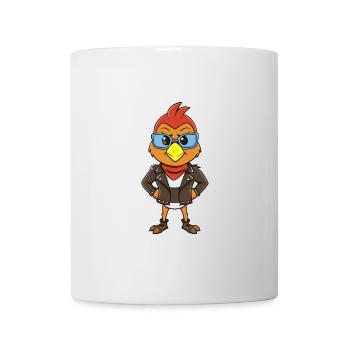Sparrow Lustige Cartoon Kawaii Jacke Sonnenbrille - Tasse - Weiß - Vorne