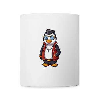 Penguin Funny Cartoon Kawaii Jacket Sunglasses - Mug - white - Front