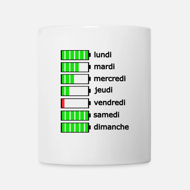 Les jours de la semaine - Mug blanc - blanc