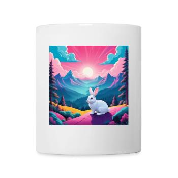 Lapin sur la montagne - Mug blanc - blanc - Devant