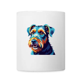 Airedale Terrier Chien Race Coloré Dessin animé Kawaii - Mug blanc - blanc - Devant