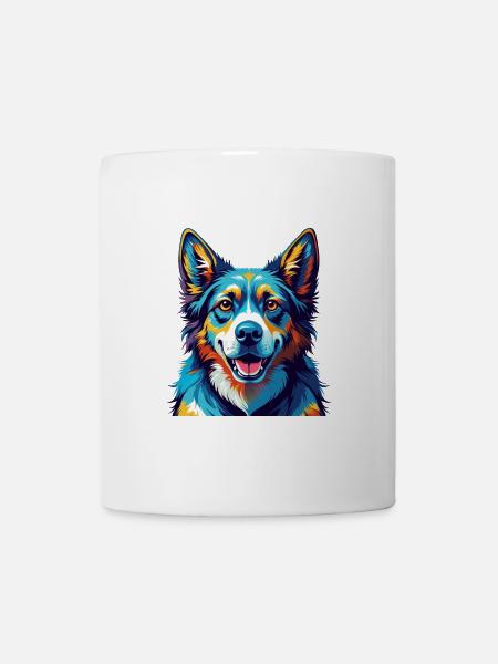 Akbash Hunderasse Bunte Karikatur Kawaii - Tasse - Weiß