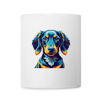 Teckel alpin Chien Race Dessin animé Kawaii - Mug blanc - blanc - Devant