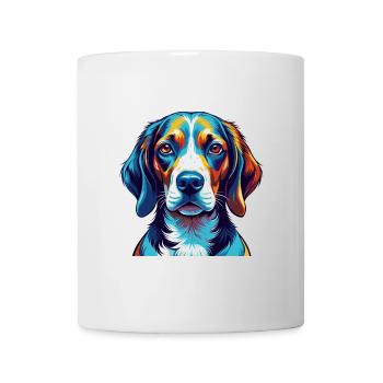 American Foxhound Chien Race Dessin animé Kawaii - Mug blanc - blanc - Devant