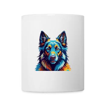 Belgian Sheepdog Breed Colorful Cartoon Kawaii - Mug - white - Front