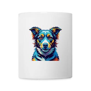 Billy Dog Breed Coloré Aquarelle Dessin animé Kawaii - Mug blanc - blanc - Devant