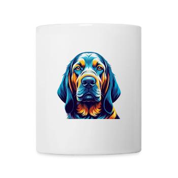 Bloodhound Chien Race Coloré Dessin animé Kawaii - Mug blanc - blanc - Devant