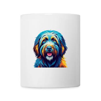 Bergamasco Schäferhund Hunderasse Karikatur Kawaii - Tasse - Weiß - Vorne