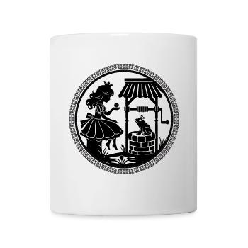 zauberhaftes Silhouette Prinzessin und Froschkönig - Tasse - Weiß - Vorne