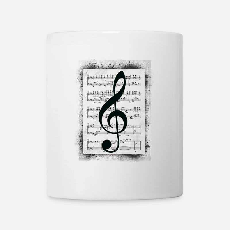 Musique de note de musique - Mug blanc - blanc