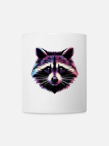 Waschbär - Tasse - Weiß