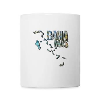 Aquarell Landkarte Bahamas - Tasse - Weiß - Vorne