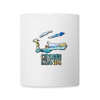 Carte à l’aquarelle Îles Caïmans - Mug blanc - blanc - Devant