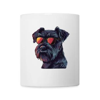 Standard Schnauzer, Dog, Sunglasses, Summer - Mug - white - Front