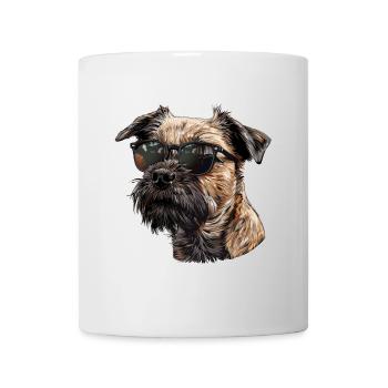 Border Terrier, Dog, Sunglasses, Summer - Mug - white - Front