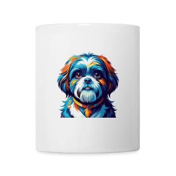 Shih Tzu Race Chien Dessin animé Coloré Kawaii - Mug blanc - blanc - Devant