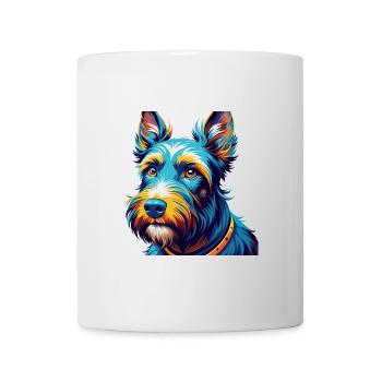 Scottish Terrier Dog Breed Colorful Cartoon Kawaii - Mug - white - Front