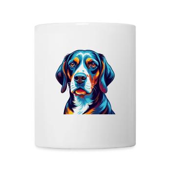 Chien de chasse tricolore serbe Race Dessin animé Kawaii - Mug blanc - blanc - Devant