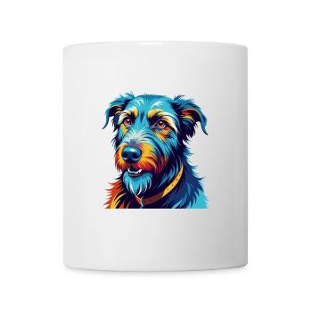 Scottish Deerhound Dog Breed Cartoon Kawaii - Mug - white - Front