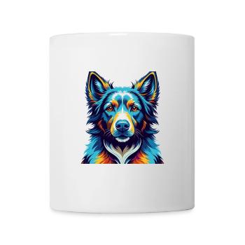 Ovcharka Chien Russe du Sud Race Dessin Animé Kawaii - Mug blanc - blanc - Devant