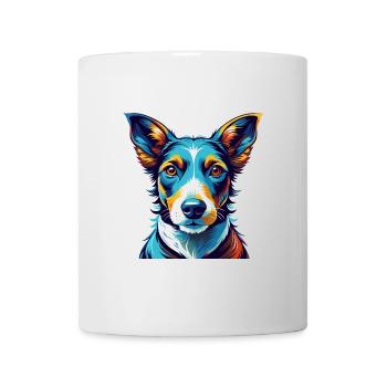 Renard Terrier Lisse Race Chien Dessin Animé Kawaii - Mug blanc - blanc - Devant