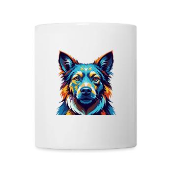 Taigan Kyrgyz Taighany Dog Breed Cartoon Kawaii - Mug - white - Front