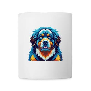 Tibetische Dogge Hunderasse Bunte Karikatur Kawaii - Tasse - Weiß - Vorne