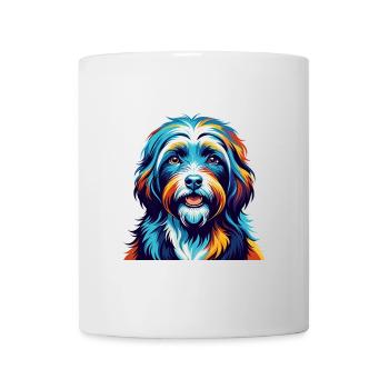 Tibetan Terrier Dog Breed Colorful Cartoon Kawaii - Mug - white - Front