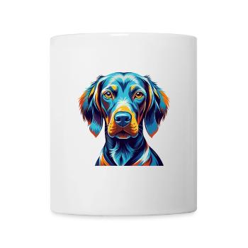 Braque de Weimar Chien Race Coloré Dessin Animé Kawaii - Mug blanc - blanc - Devant