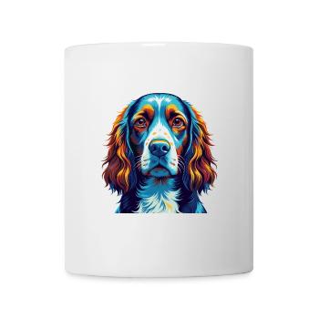 Welsh Springer Spaniel Chien Race Dessin Animé Kawaii - Mug blanc - blanc - Devant