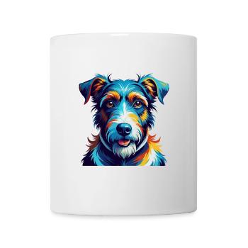 Wire Fox Terrier Dog Breed Colorful Cartoon Kawaii - Mug - white - Front