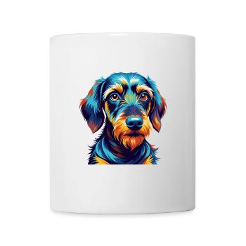 Wirehaired Dachshund Dog Breed Cartoon Kawaii - Mug - white - Front