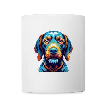 Fil de fer Vizsla race de chien dessin animé Kawaii - Mug blanc - blanc - Devant