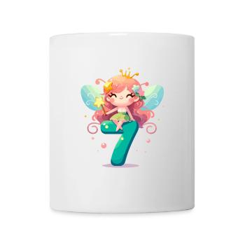 7 Jahre Fee Elfe Geburtstag Geschenk - Tasse - Weiß - Vorne