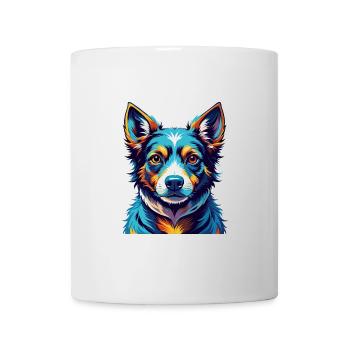 Alopekis Dog Breed Colorful Cartoon Kawaii - Mug - white - Front