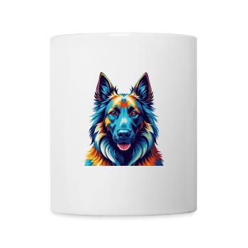 Belgian Tervuren Dog Breed Colorful Cartoon Kawaii - Mug - white - Front