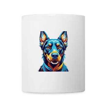Beauceron Dog Breed Colorful Cartoon Kawaii - Mug - white - Front