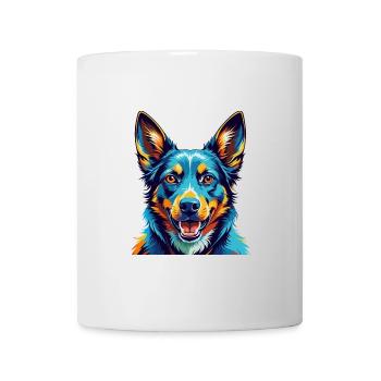 Australian Kelpie Dog Breed Cartoon Kawaii - Mug - white - Front