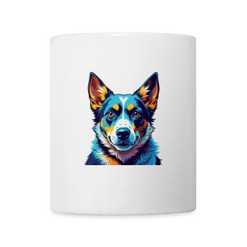 Bouvier australien chien race dessin animé Kawaii - Mug blanc - blanc - Devant