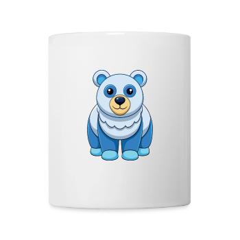 Eisbär Niedliches Maskottchen Cartoon Figur Kawaii - Tasse - Weiß - Vorne