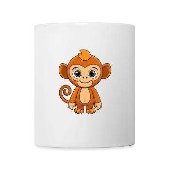 Monkey Cute Mascot Cartoon Character Kawaii - Mug - white - Front