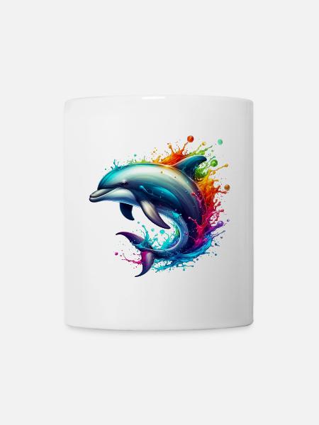 Delfin - Tasse - Weiß