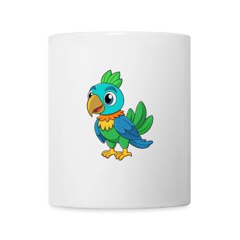 Parrot Cute Mascot Cartoon Character Kawaii - Mug - white - Front