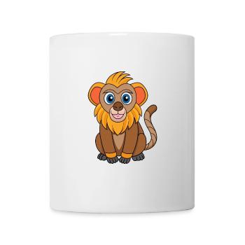 Baboon Cute Mascot Cartoon Character Kawaii - Mug - white - Front