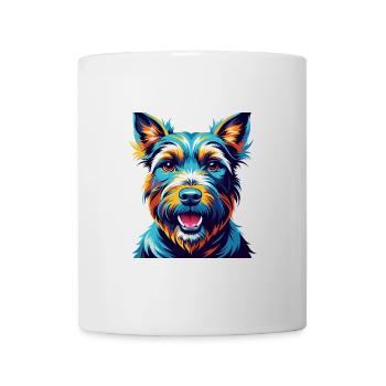 Welsh Terrier Chien Race Coloré Dessin Animé Kawaii - Mug blanc - blanc - Devant