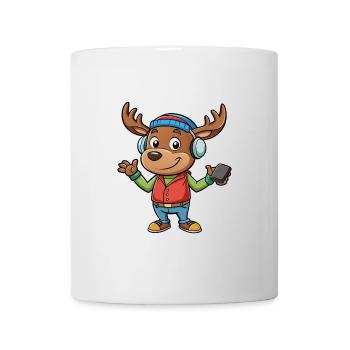 orignal drôle personnage de dessin animé musique de casque - Mug blanc - blanc - Devant