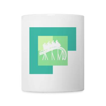 Achterbahn rollercoaster Maßkrug - Tasse - Weiß - Vorne