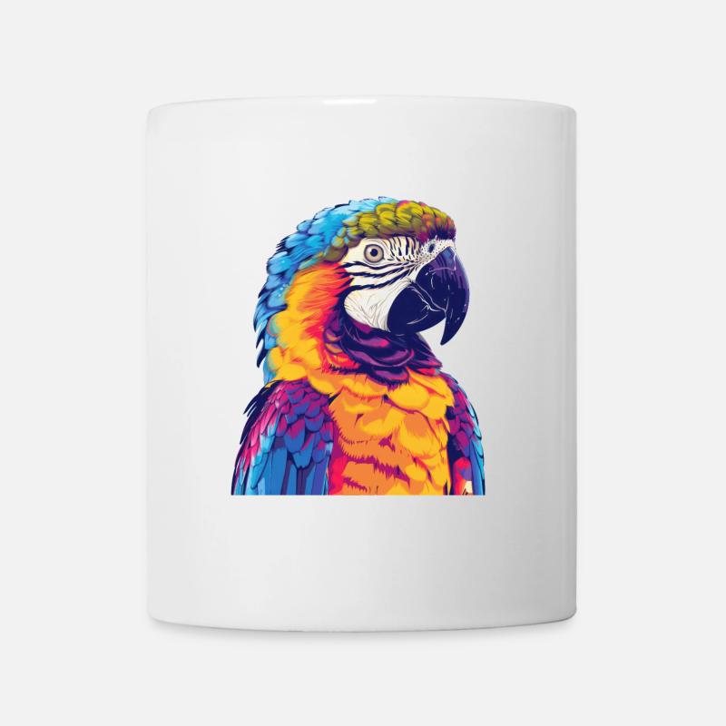 Papagei, vogel, tropisch, Sommer, geschenk - Tasse - Weiß