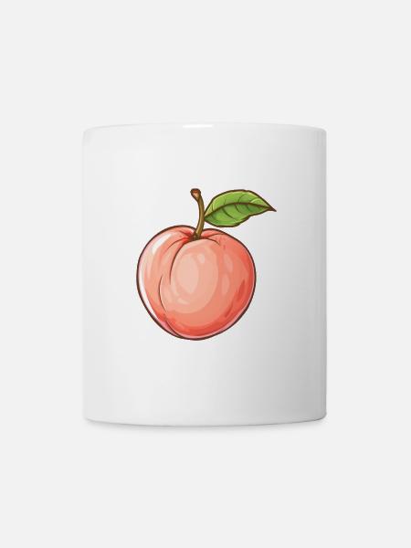 Peach, Peach, Fruit, Fruit - Mug - white