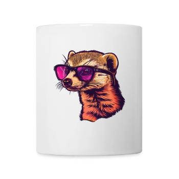Mungo, Mangusten, Sonnenbrille, Sommer, geschenk - Tasse - Weiß - Vorne
